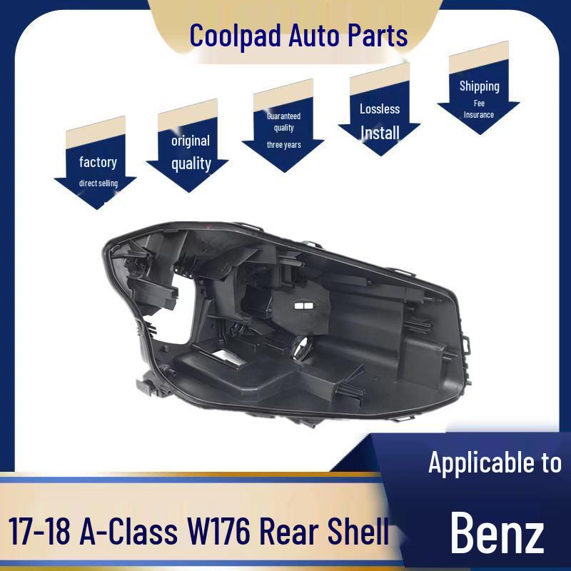 Mercedes-Benz A-Class W176 Headlight Rear Housing - Black Plastic Shell (2017-2018 Models)