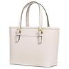 Michael Kors Jet Set Travel Signature Logo Gepolijste Hanger Gecoate Canvas Tote Bag Dames Tote Bags Wit 35H3GTVT0L-0213