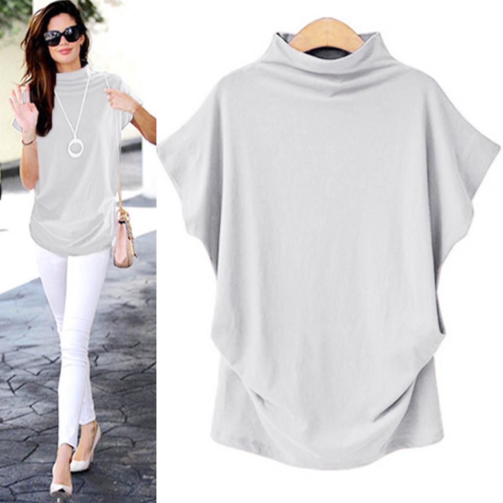 Buy Women Turtleneck Short Sleeve 