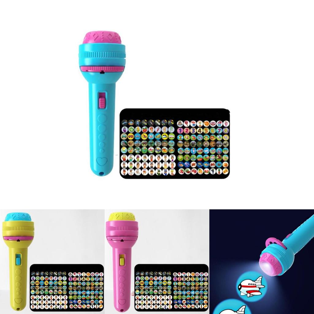 Kids Projection Flashlight Fun Bedtime Stories Toy For Early Learning.