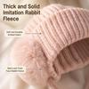 Soft Winter Skullcap Warm Thermal Ski Hat New Knitted Beanie Hat  Women