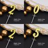 Large Gold Number Candles for First Birthday, Full Moon, Children's Cake Decorations, and Party Accessories.