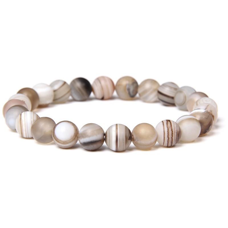 8Mm Natural Stone Bead Bracelet Men's Turquoise Elastic Bracelet.