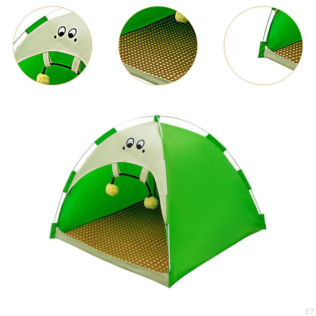 Cat Tent House Foldable Washable Semi Enclosed Soft Kitten Nest Small Dog Bed for Household