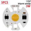 Y32 5pcs Chip COB LED Lamp LED Lamp Bulb 220V IP65 Input Smart IC For DIY LED Flood Light Spotlight Real Power 3W 5W 7W 10W 12W