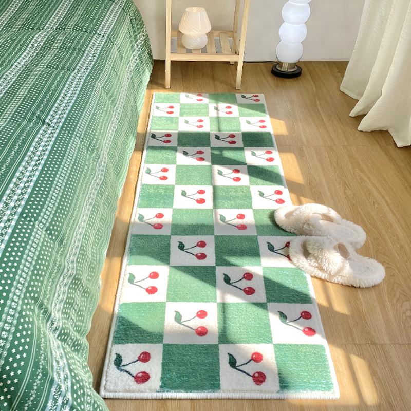Ins Style Cashmere Long Strip Rug Comfort Cooling Bedroom Bed Blanket Bay Window Blanket Cloakroom Carpet Home Decor
