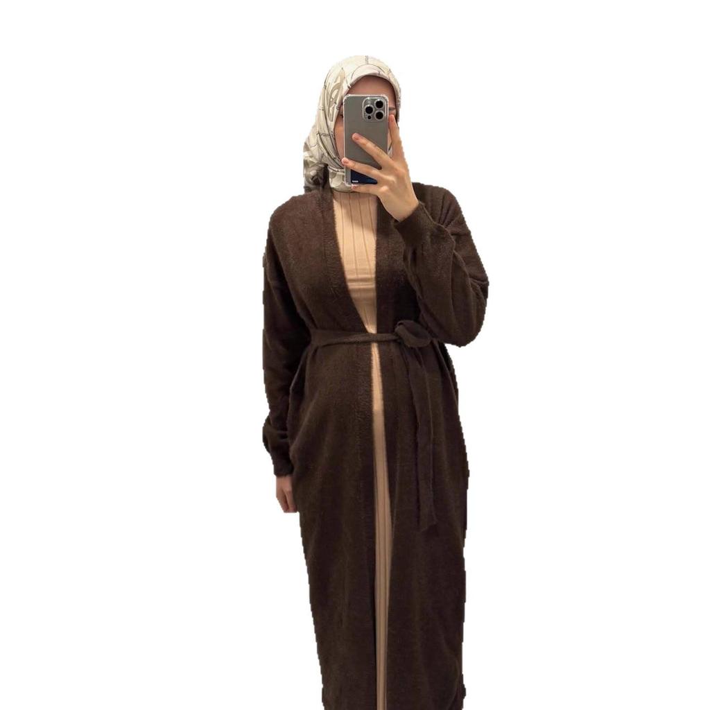 2025 Autumn Women's Loose Knitted Wool Dress & Long Sleeve Coat