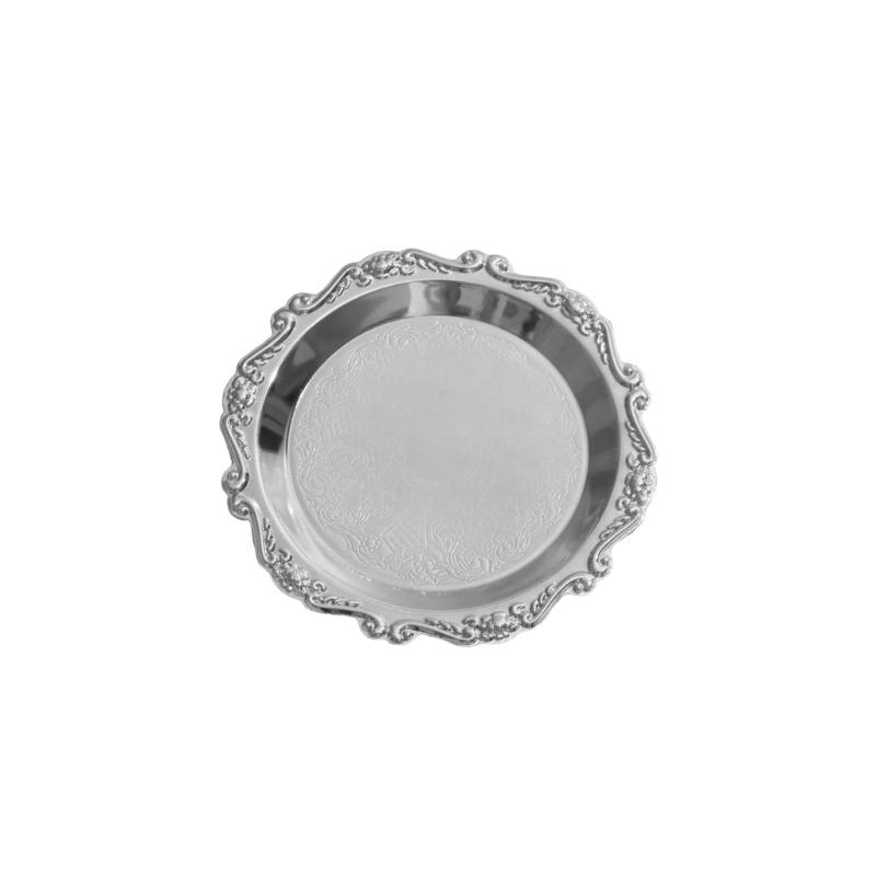 

Металлическое блюдо для кексов, поднос для сервировки и хранения, подставка для закусок и угощений S серебряный