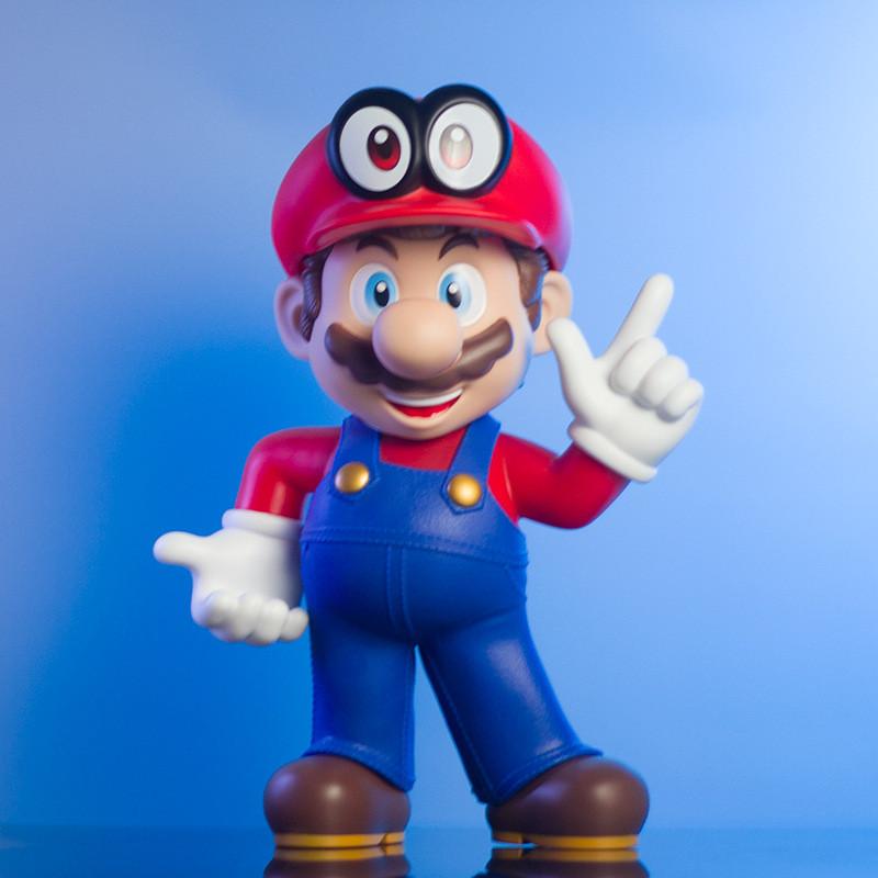 Large Mario Super Mario Toy Figure Pvc Home Decor Collectible Display 27x38cm