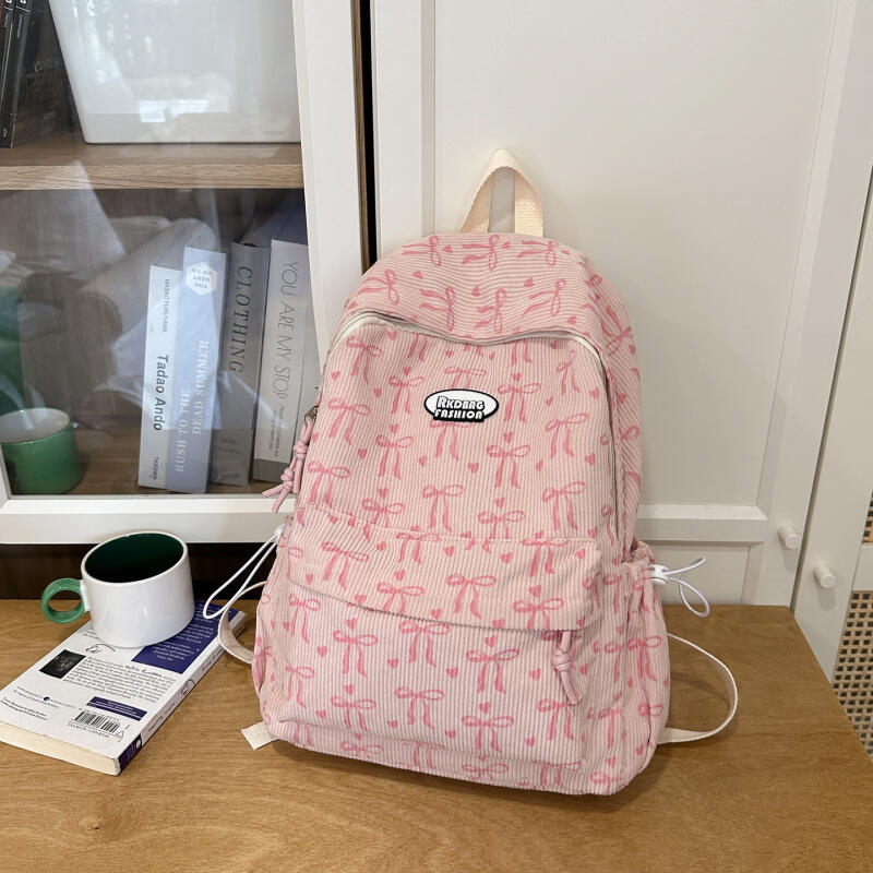 Student School Bag Bow Ribbon Large Capacity Backpack Computer Backpack