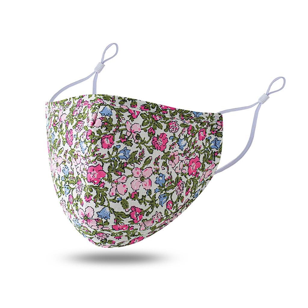 1PC Adult Washable Breathable Floral Print Protector Face Mask