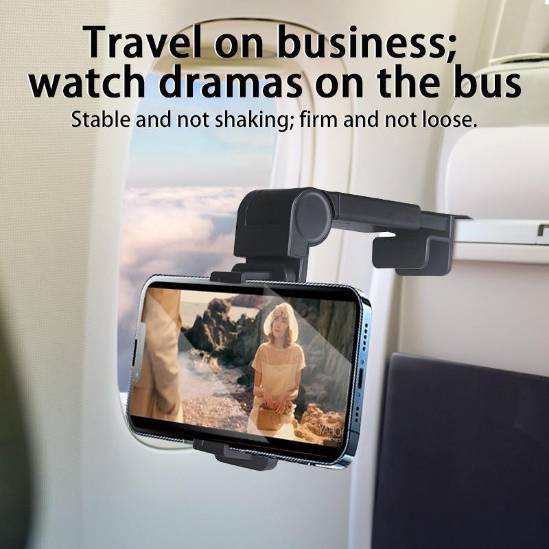 Portable Travel Phone Holder Airplane Train Car Seat Phone Stand Mount Foldable Rotatable Desk Selfie Support For Iphone Samsung