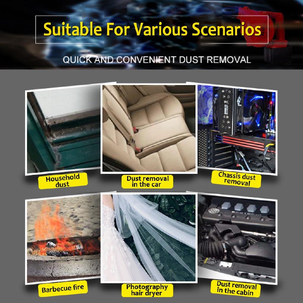 18V Cordless Electric Air Blower & Suction Handheld Leaf Computer Dust Collector Cleaner Power Tool for Batteries