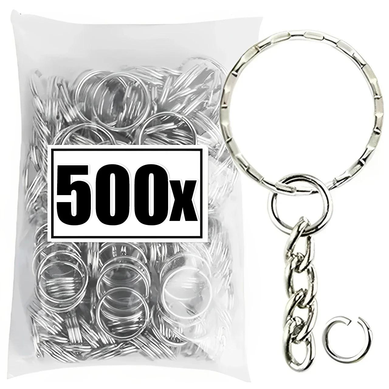 

50/500 шт. Металевий порожній брелок Кільця для ключів Роз ємні кільця Брелок Кільця для ключів Застібка-лобстер Брелок Підвіска для ключів Кільця з нержавіючої сталі