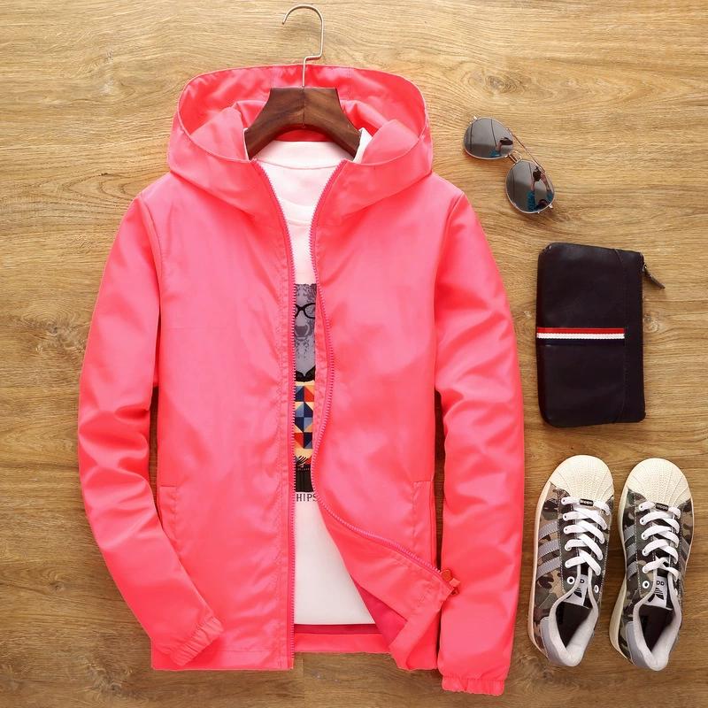 Spring and Autumn Jacket Solid Color Men's Plus Size Couple Jacket Windbreaker