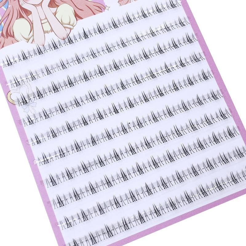 Dream Deer Wild Cat Lower Lashes - Clear Stem Individual Clusters (120 Pack) for Natural Look 5mm