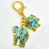 Feng Shui Elephant & Space Rhino Amulet Keychain W5336