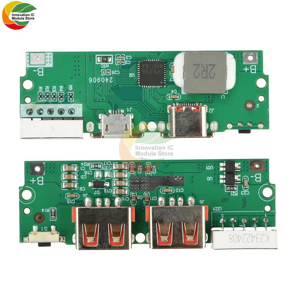 22.5W Fast Charging Module PD QC 3.7V Lithium Battery Power Bank Circuit Board with LED Display Protection DIY Charger Mainboard