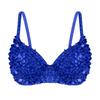 Women Ladies Glitter Sequins Beading Belly Dance Bra Tops Party Club Costume Dancewear