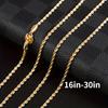 Golden Plated Rope Chain Twist Chain Necklace for Men Women