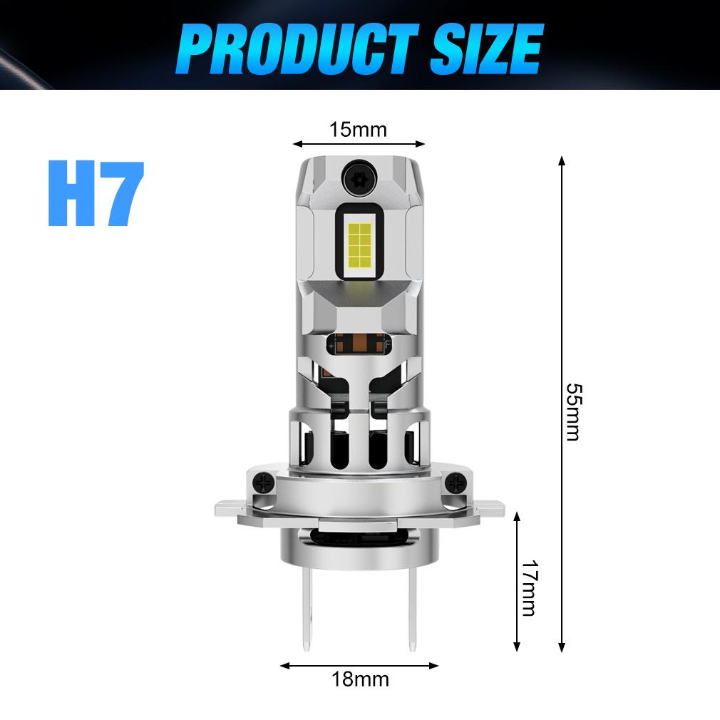 2 buc H7 LED Far Canbus Becuri Mini Wireless 30000LM 80W 6000K CSP pentru Far Auto Lămpi Auto Turbo Automobil Plug&Play Lumină de Ceață 12V
