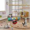 21Pcs/Set Cat Toys Set with T-Shaped Colorful Tunnel Interactive Cat Toy Feather Mouse Crinkle Balls