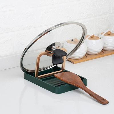 Spoon Rest With Pot Lid Holder Stand Kitchen Counter Organizer Utensils Spatula Storage Rack Dinning Table