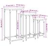 VidaXL Nesting Side Tables 3 Pcs, Coffee Tables, Sofa Tables, Living Room Furniture, Industrial, Oak 838942