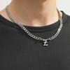 Stainless Steel English Letter Pendant Cuban Necklace - Hip-Hop Trend