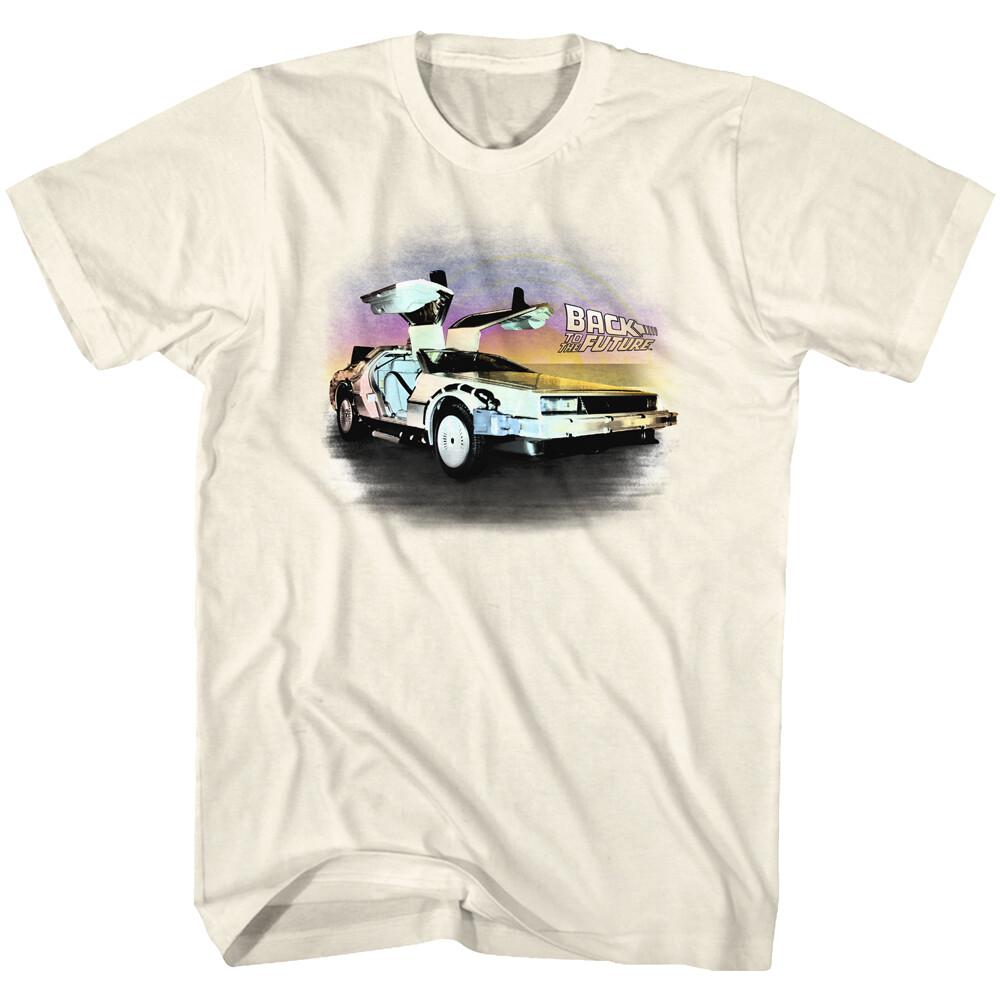 Back To The Future Movie Open Doors Delorean Jump In Biff Men T Shirt S