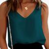 Damskie Jedwabne Satynowe Topy Tank V Neck Casual Cami Bez Rękawów Koszulki Camisole Letnie Podstawowe Koszulki Tank