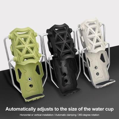 Adaptiver Fahrrad-Wasserflaschenhalter Automatische Klemmung 360-Grad-Drehung Becherhalter Schnelle Installation Fahrrad-Becherhalter