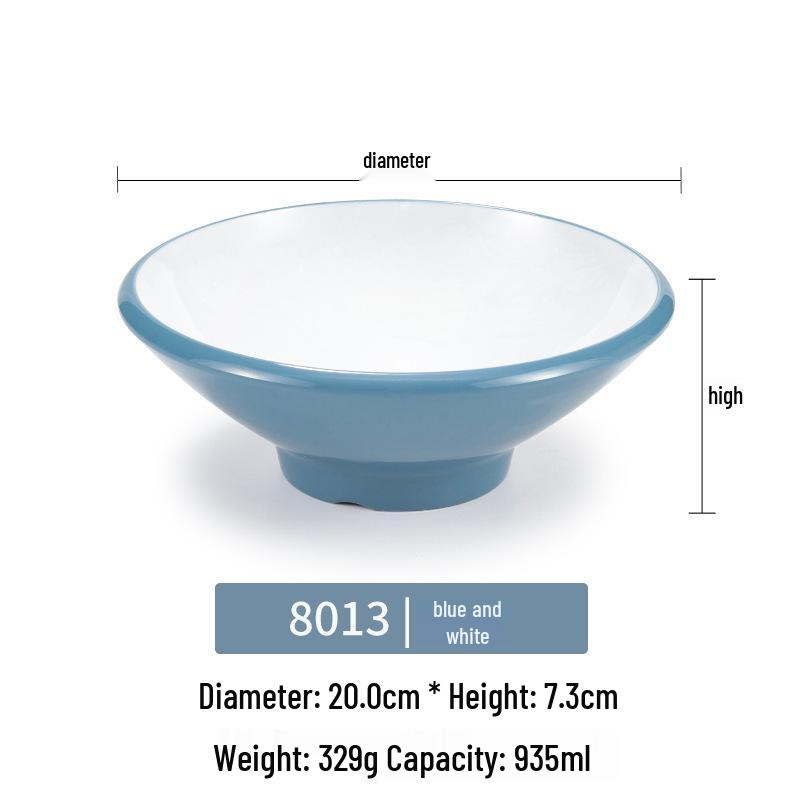 Melamine Noodle Bowl for Noodle Restaurants: Ideal for Luosifen, Malatang, Rice Noodles, and Chongqing Xiaomian