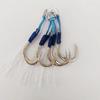 Metal Jig Double Hooks High Carbon Steel High Tensile Force Metal Jig Tail Assist Hooks Antirust With Barbs