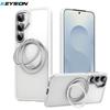 KEYSION N52 Magnetic 360° Ring Stand Case for MagSafe for Samsung Galaxy S25 Ultra 5G S25+ Matte Transparent Shockproof Phone Cover