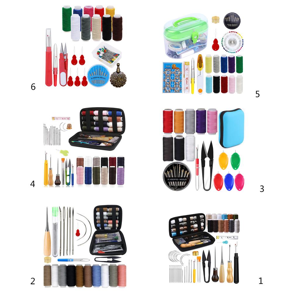 Sewing Kits Sewing Supplies with Waterproof Case Leather Sewing Kits for Beginner Emergency Campers Travel & Home
