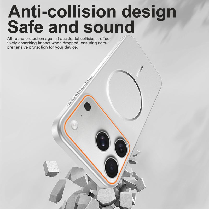 Matte Metallic Paint Wireless Charging Magnetic For Magsafe Case For iPhone 17 16 15 14 13 12 Pro Max Air Shockproof Hard Cover