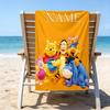 1pc Winnie2 Beach Towel with Custom Name, Beach/Swimming/Bath/Picnic/Camping Towel, Suitable for Seaside Beaches