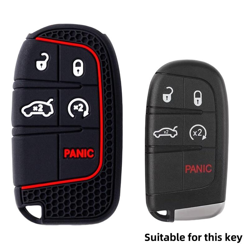 

Silicone Car Smart Key Case Cover For Jeep Renegade Wrangler Patriot Grand Cherokee WK2 KL Compass Liberty FIAT Accessory чёрный
