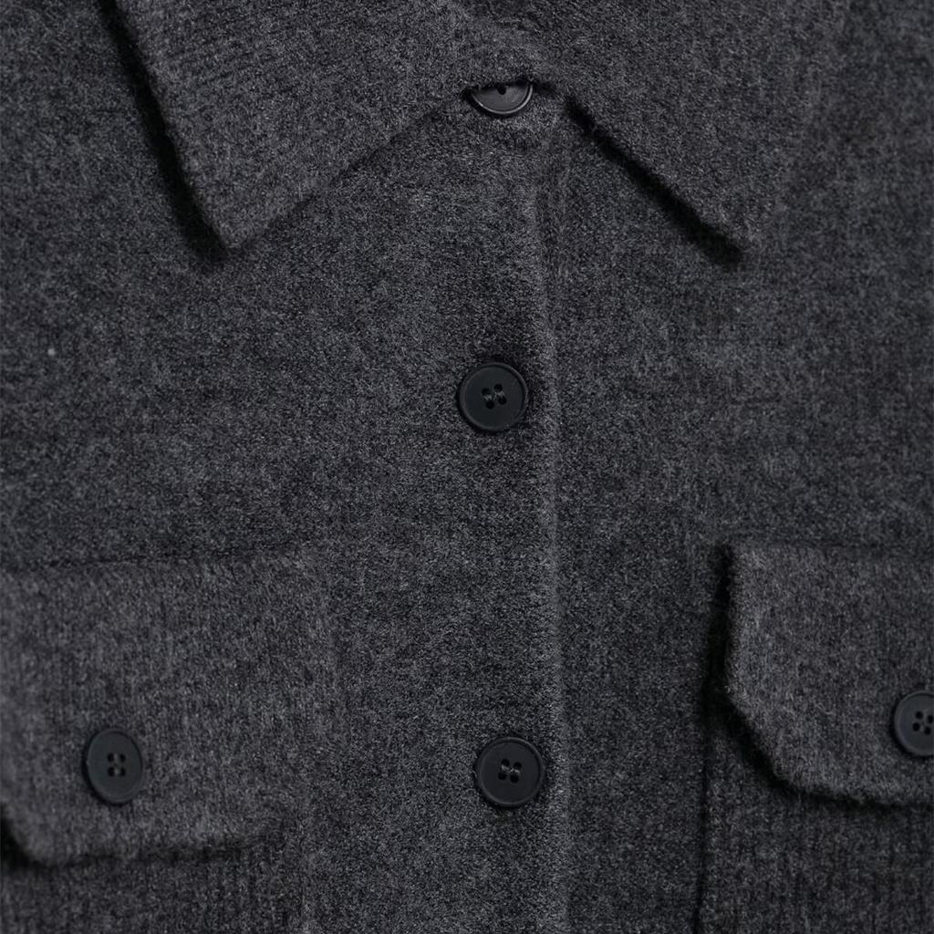 2025 Spring Women's Slim Fit Lapel Knit Cardigan