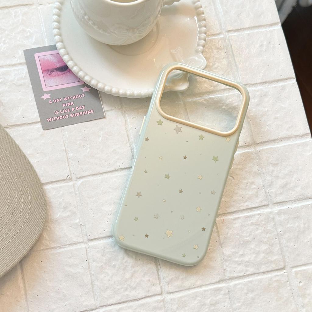 Ins Wind Smudged Star Bracket Is Suitable for Apple 17pro Mobile Phone Case Iphone16 Small Fresh 15 Soft 13 Glitter