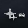 Exquisite Zirconium Cross Star Brooch Pin: Luxury Men's & Women's Suit Accessory