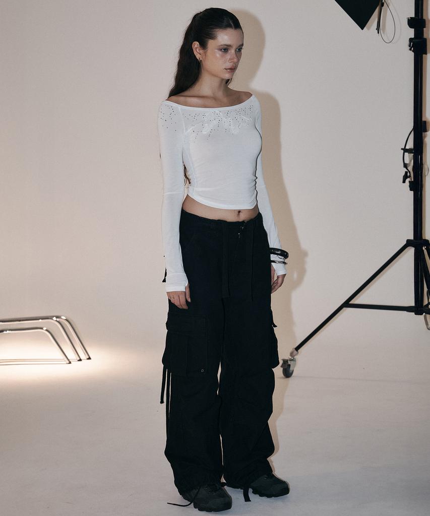 Peullijeunopallou Tex Wide Work Pants (New Color) (Washed Black)