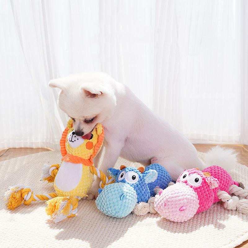 Zabawki dla psów odporne na gryzienie w kształcie zwierząt, piszczące zabawki dla psów małych i średnich, do czyszczenia zębów, do zabawy, zabawka interaktywna, artykuły dla zwierząt