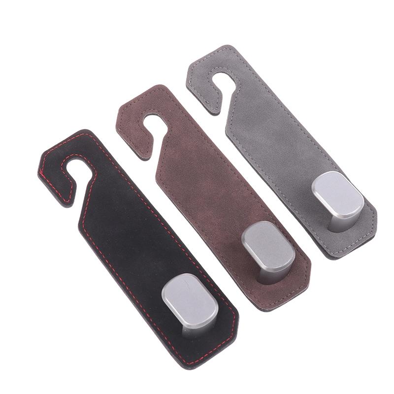 Single/Double Hook Car Headrest Hook Premium Suede Rear Seat Hanging 20Kg Large Load-Bearing Hook Hanger Universal