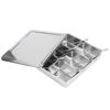 6?Grid Stainless Steel Seasoning Box Jar Storage Container Set with Spoons Kitchen Utensils