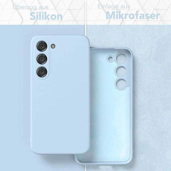 Coque de protection - BOOLING - Samsung Galaxy A05s - Silicone Liquide - Slim - Anti-Rayures Bleu Ciel