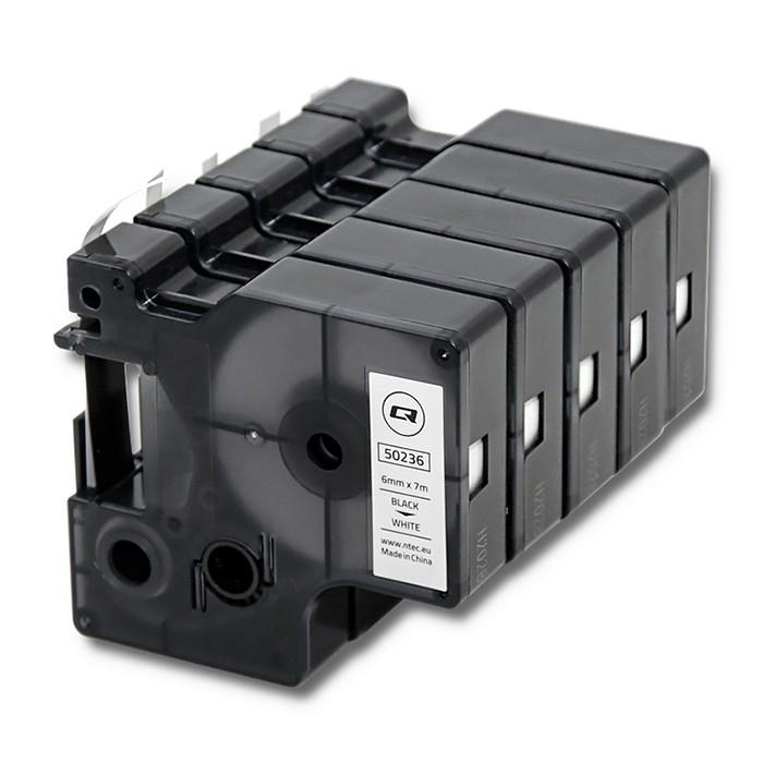 Qoltec Ταινία για DYMO D1 43613 | 6mm x 7m | Λευκή/Μαύρη εκτύπωση