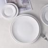 Zhi Shi Commercial White Ceramic Western Dinner Plates