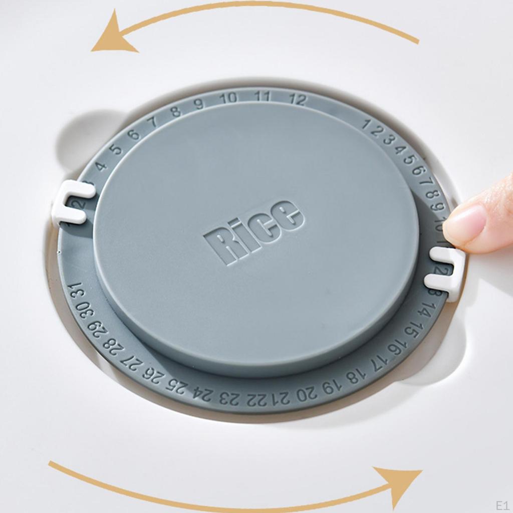 6L Rice Container Dustproof with Lid Kitchen Storage Organizer Measuring Cup Large Capacity